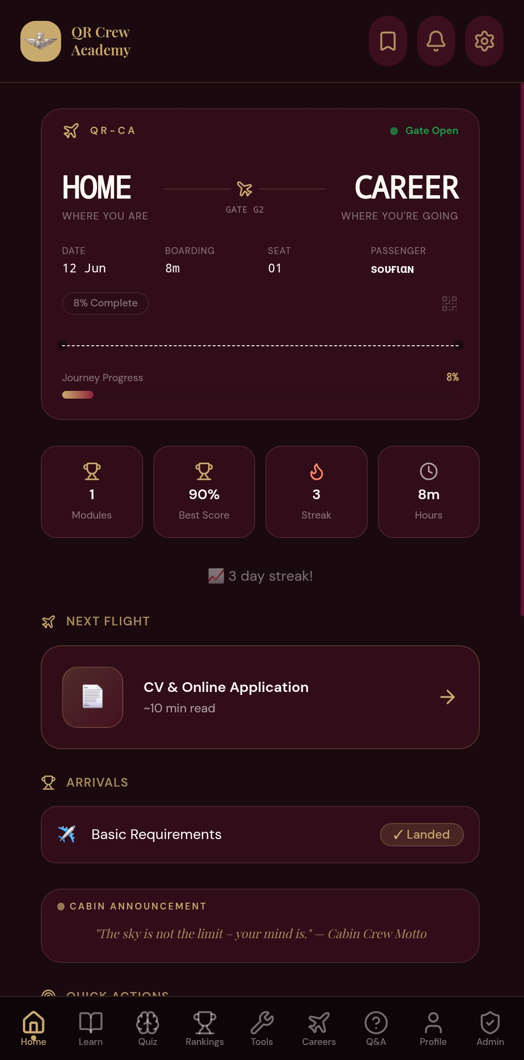 Home screen